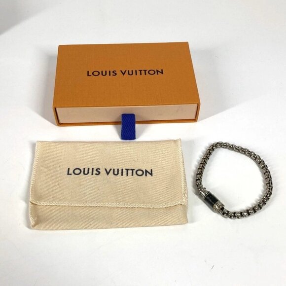 LOUIS VUITTON M63107 MonogramEclipse BraceletChain Accessories bangle Bracelet - Picture 10 of 10